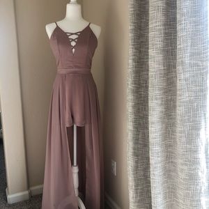 She + Sky Pantsuit - Taupe